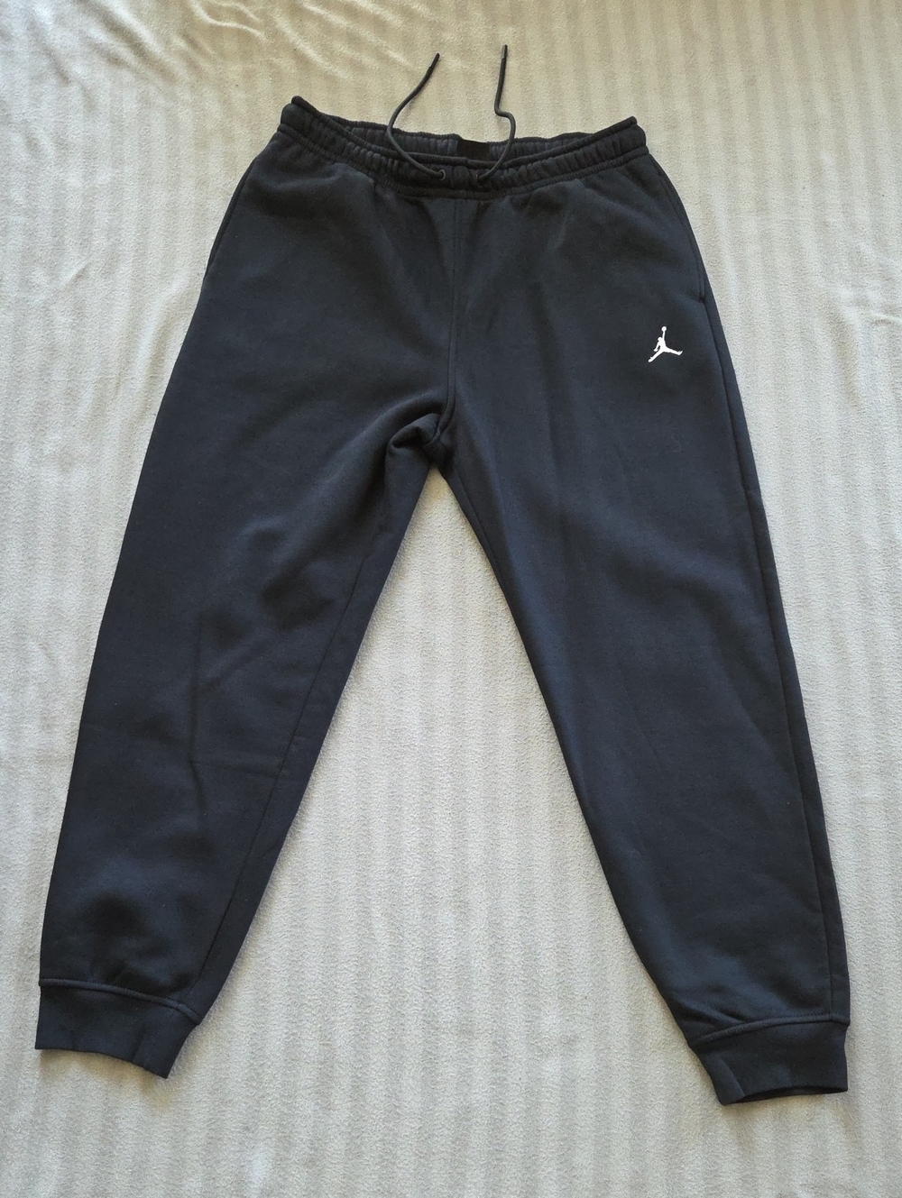 Jordan Black Jogger Sweatpants with White Jumpman Logo